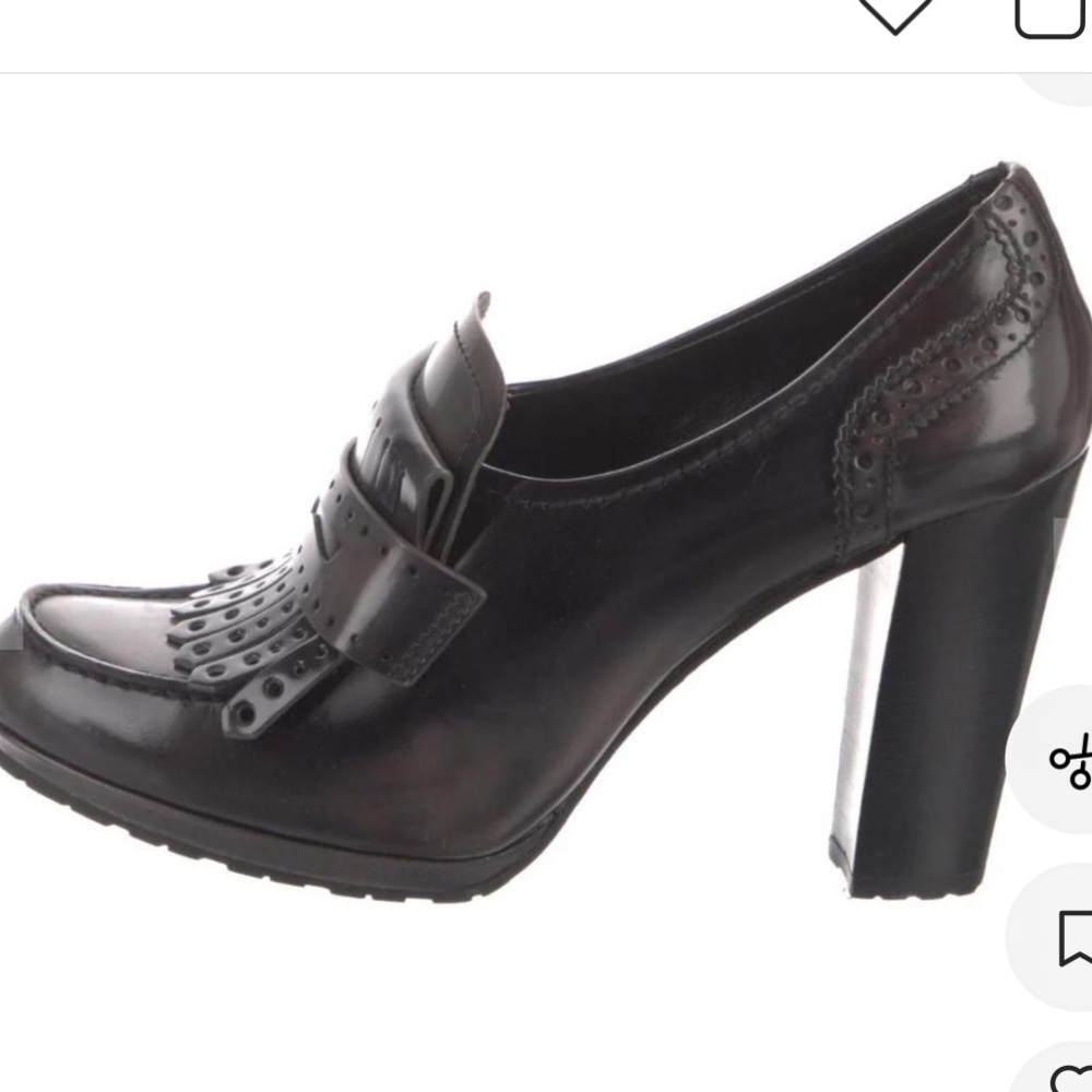 Prada Black Leather Heels